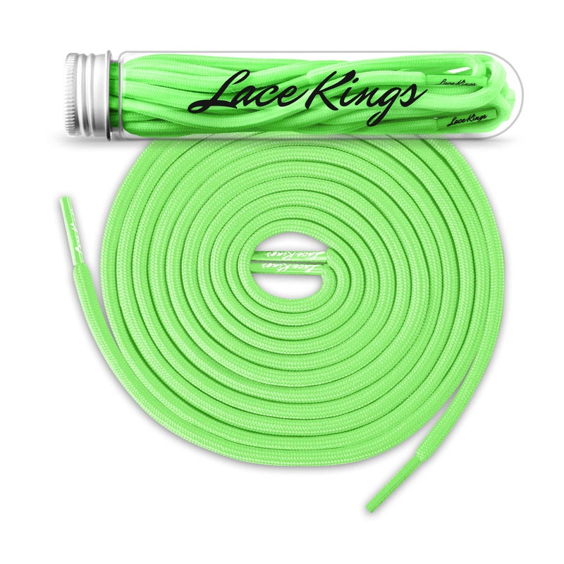 Lace Kings رباط حذاء كينغز الدائري (أخضر نيون - 27 بوصة) - Image 1
